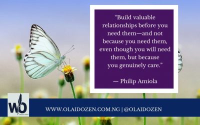 Valuable relationships: a sure route to success